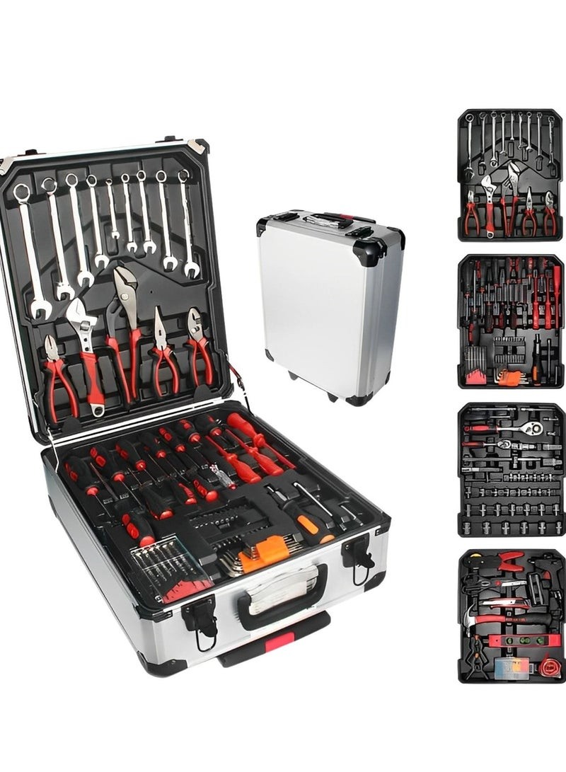 شنطة المعدات الشاملة 187 - قطعة /ادوار - حقيبة ضد الصدمات وعجلات ومقبض