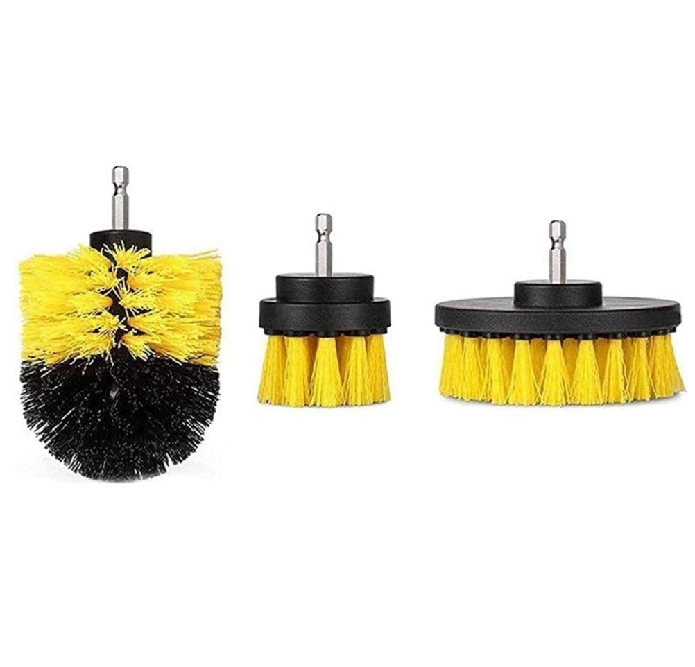 طقم ريش تنظيف تركب على اي دريل - مصنوعة من السيليكون الصحي وتناسب جميع الاستخدامات