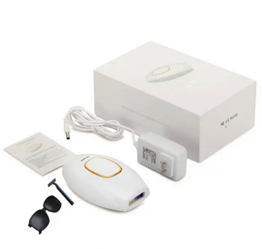 جهاز ليزر منزلي 500 الف ومضة من IPL بتقنية الموجات الضوئية لإزالة الشعر ونظارة البشرة.