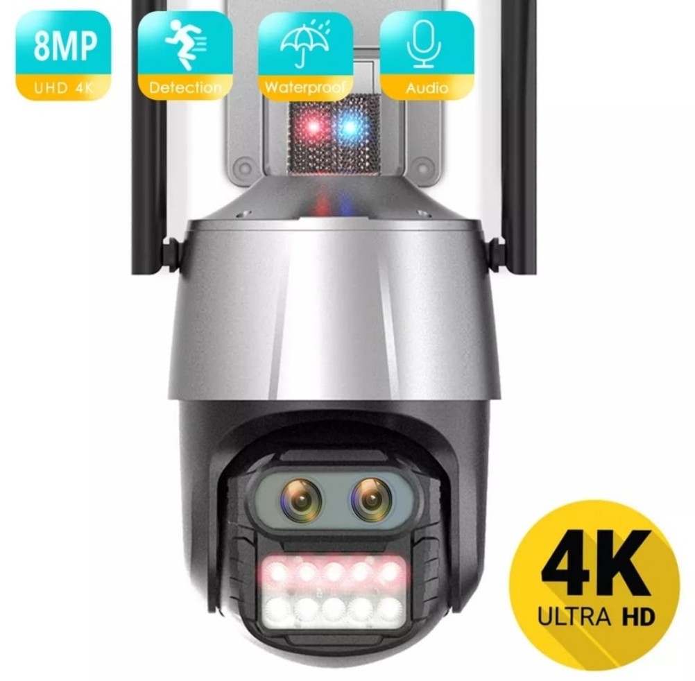 أحدث كاميرا مراقبة لاسلكي متحرك بالعالم 4K وبدقة 8 ميجا وزوم تقريبا 8 حتى 300 متر
