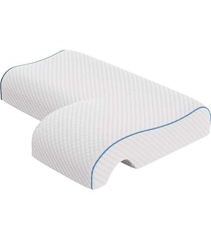 وسادة طبية ذكية شكل L لدعم + تخفيف ضغط الرقبة + العمود + الكتف فائقة الراحة بغشاء خارجي