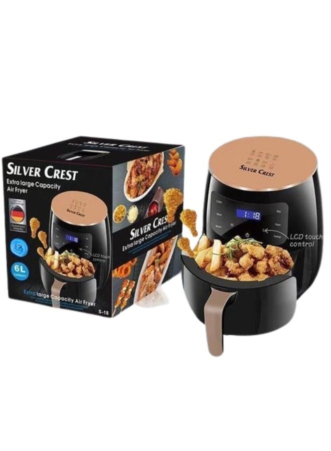 قلاية سلفر كوست الهوائية والصحية بتقنية المانية سعة 6 لتر وشاشة لمس للتحكم بالاعدادات السعر