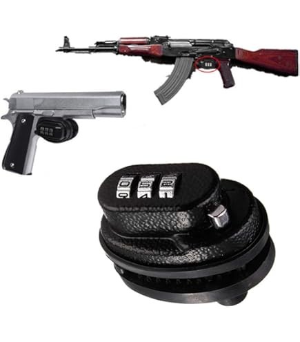 قفل امان للسلاح من الاطلاق مصنوع من الفولاذ برقم سري