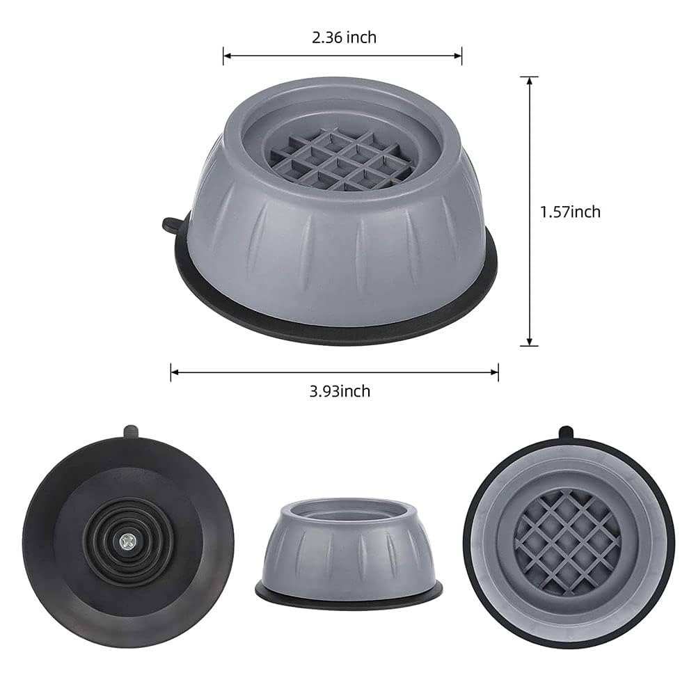 طقم قواعد لتثبيت ورفع الغسالات والثلاجات مقاوم للاهتزاز والانزلاق والاوزان