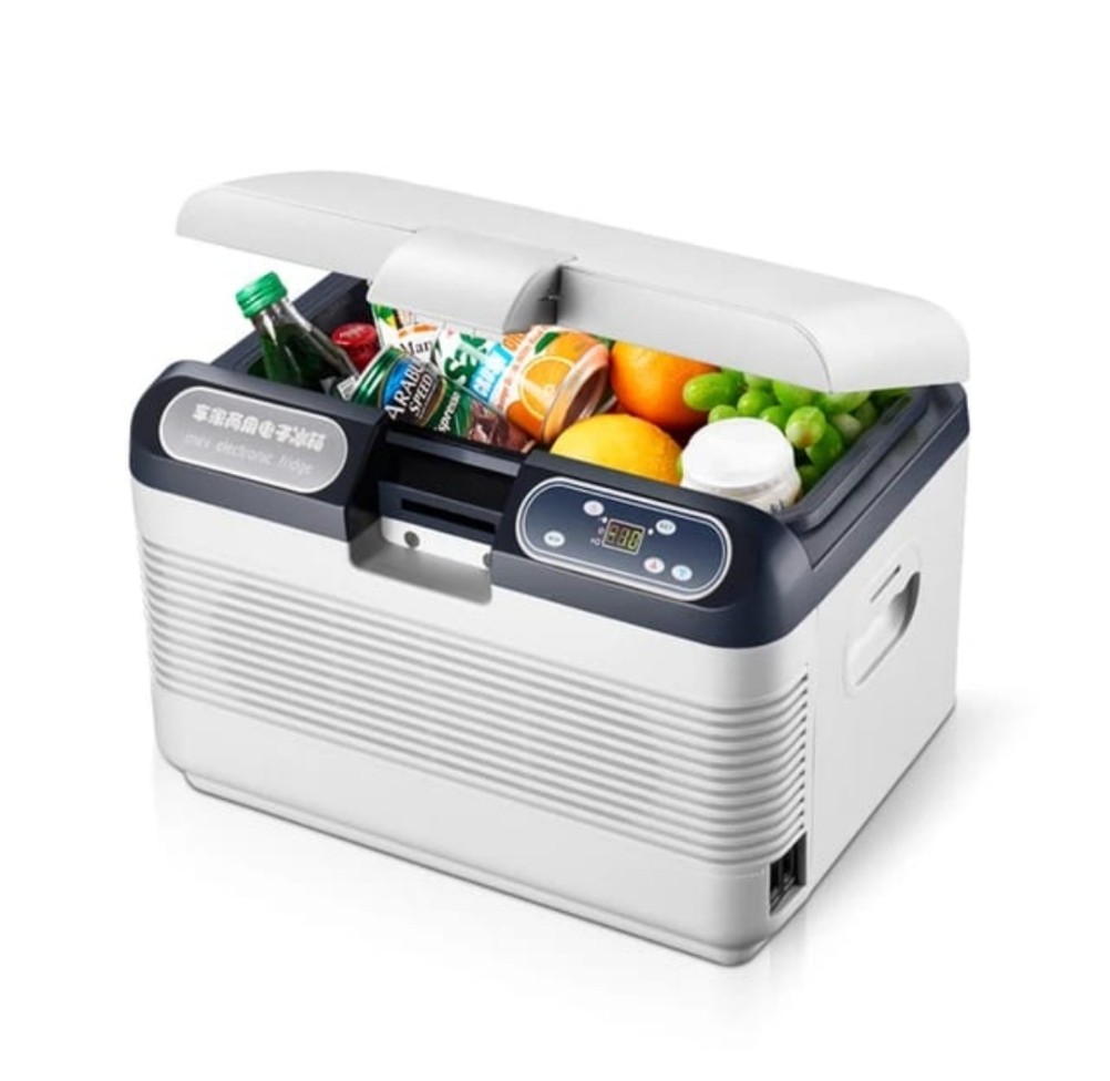 ثلاجة فريزر متنقلة - نظامين 12 امین 12-24 و 220 فولت - اقتصادي 65 وات سعة 12 لتر - فريون