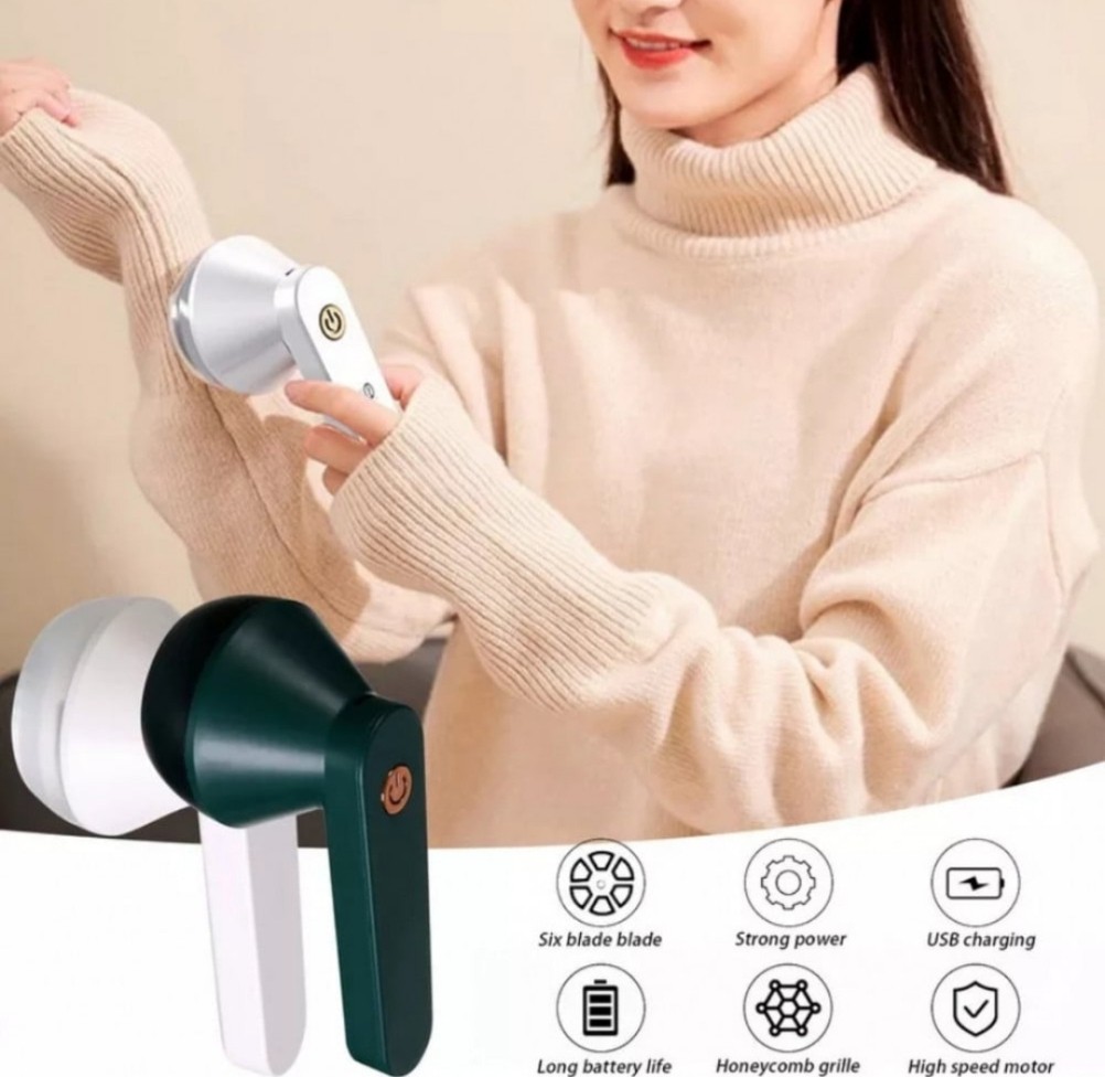 مكينه ازالة الوبر القابله للشحن ب USB - تستطيع ازاله الوبر الذي ياتي في الاكوات والشيلان والملابس الصوف وحتى الاثاث بعد الغسل وارجاعها جديده كليا وبدون تعب لتوفر من مالك وتعبك